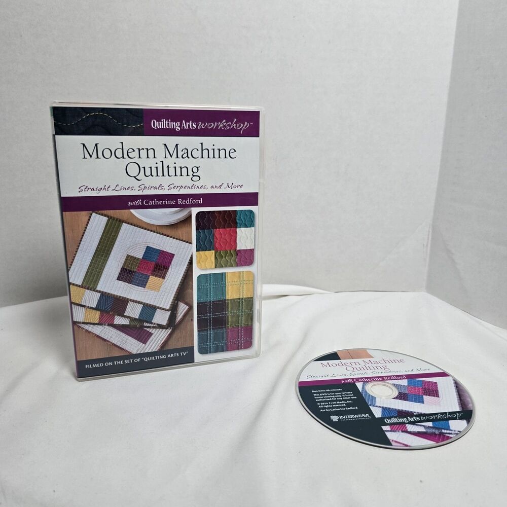 Quilting Arts Workshop Modern Machine Quilting DVD Catherine Redford Interweave